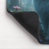 Tapis De Souris chat blanc avec le pavé de souris yeux bleus (Coin)