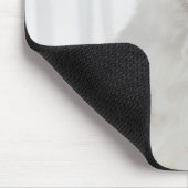 Tapis De Souris Chat blanc avec plumes (Coin)