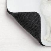 Tapis De Souris Chat blanc avec taches noires (Coin)