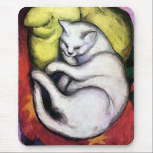 Tapis De Souris Chat blanc, Franz Marc