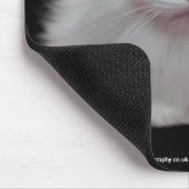 Tapis De Souris Chat blanc pelucheux (Coin)