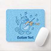 Tapis de souris chat bleu avec violon (Avec souris)