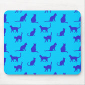 Tapis De Souris Chat bleu royal (Devant)