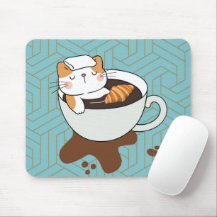 Tapis De Souris Chat Café