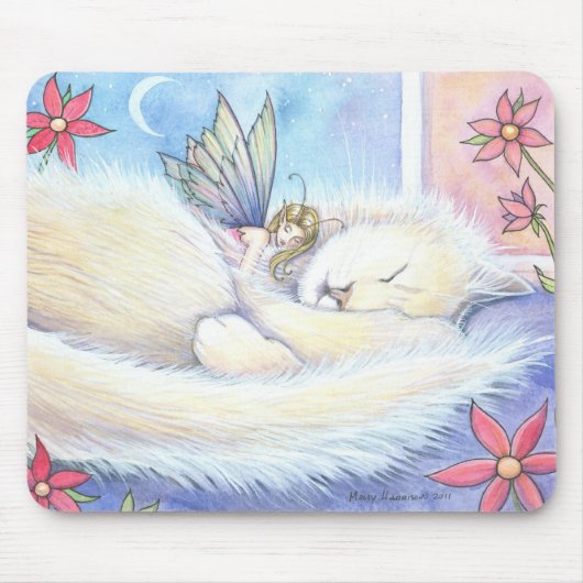 Tapis de souris chat câlin mignon et fée (Devant)