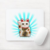 Tapis De Souris Chat chanceux (Maneki-neko) (Avec souris)