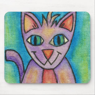 Tapis De Souris Chat Chaton Rose Violet
