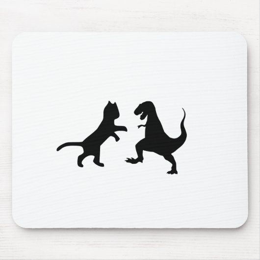 Tapis De Souris chat contre t-rex (Devant)