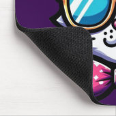 Tapis de Souris Chat Cool – Accessoire de Bureau A (Coin)