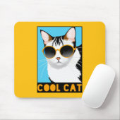 Tapis De Souris Chat Cool amusant (Avec souris)