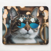 Tapis De Souris chat cool en lunettes de soleil, chat (Devant)