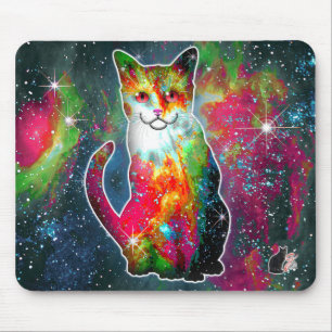 Tapis De Souris Chat cosmique Omega