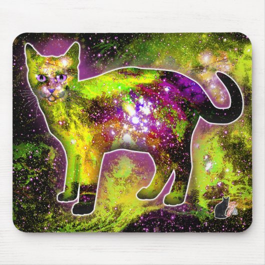 Tapis De Souris Chat cosmique Sigma (Devant)