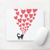 Tapis De Souris Chat dans l'amour (Avec souris)