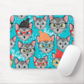 Tapis De Souris Chat dans le casquette (Avec souris)