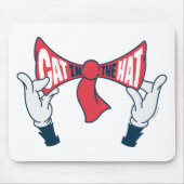 Tapis De Souris Chat dans le Casquette | Cravate de la boîte de te (Devant)