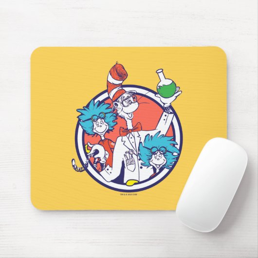 Tapis De Souris Chat dans le Casquette & Lab Tech One Lab Tech Two (Avec souris)
