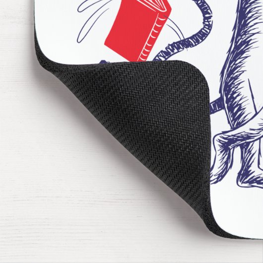 Tapis De Souris Chat dans le Casquette | Lecture de livres (Coin)