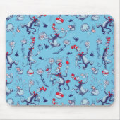 Tapis De Souris Chat Dans Le Casquette | Motif bleu (Devant)