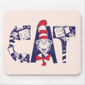 Tapis De Souris Chat dans le Casquette | Texte de la face du chat (Devant)