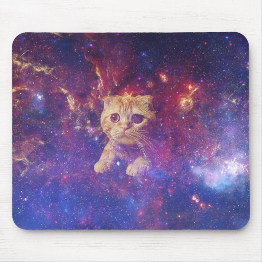 Tapis De Souris Chat dans l'espace (Devant)