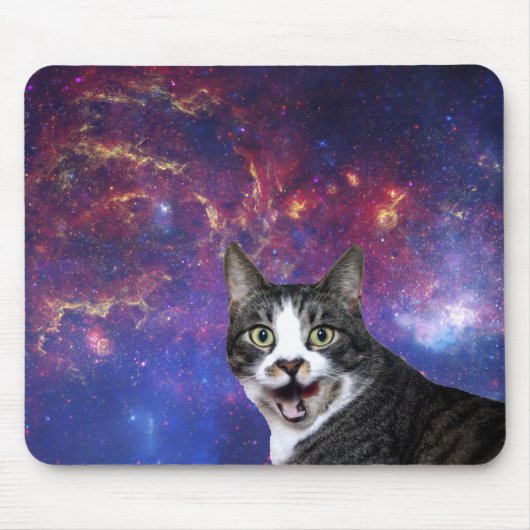 Tapis De Souris Chat dans l'espace extra-atmosphérique (Devant)