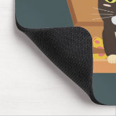 Tapis De Souris Chat dans une boîte à pizza (Coin)