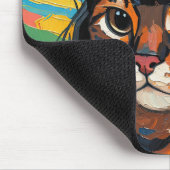 Tapis De Souris Chat Dans Une Perruque (#8) (Coin)