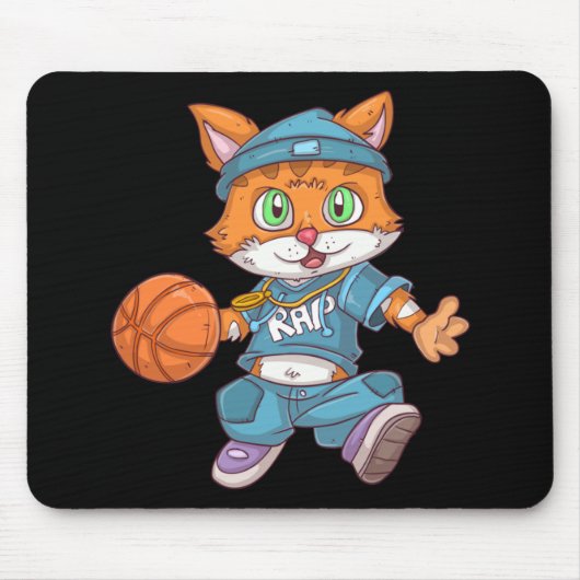 Tapis De Souris Chat de basket (Devant)