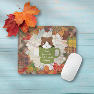 Tapis De Souris Chat de congé d'automne
