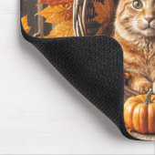 Tapis De Souris Chat de gingembre à Thanksgiving Cornucopia (Coin)