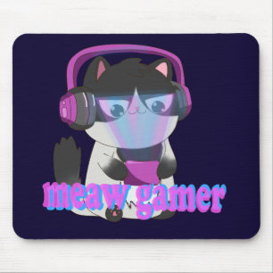 Tapis De Souris Chat de jeu mignon Meow - Chat de jeu Kawaii