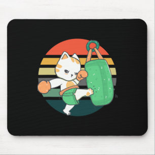 Tapis De Souris Chat de kickboxing Hommes Femmes Enfants