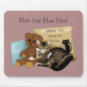 Tapis De Souris Chat de la Fête des Mères (Devant)