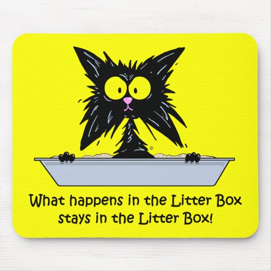 Tapis De Souris Chat de Litterbox (Devant)