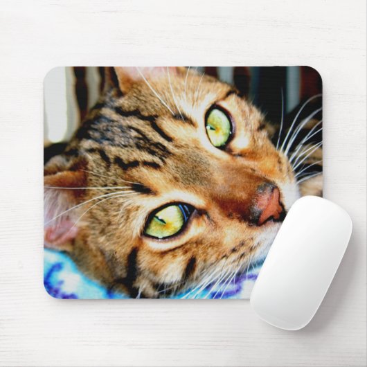 Tapis De Souris Chat de Mousepad Bengale (Avec souris)