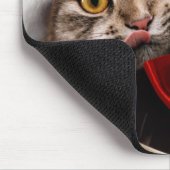 Tapis De Souris Chat De Noël À La Bouteille De Vin (Coin)