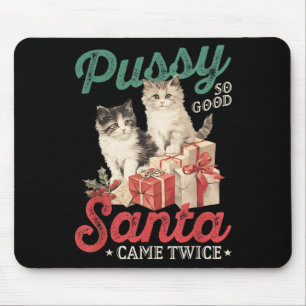 Tapis De Souris Chat de Noël coquin graphique humour drôle de farc