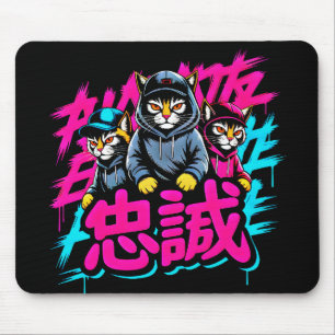 Tapis De Souris Chat de rue japonais branché - Pour les joueurs et
