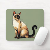 Tapis De Souris Chat de Siamese (Avec souris)