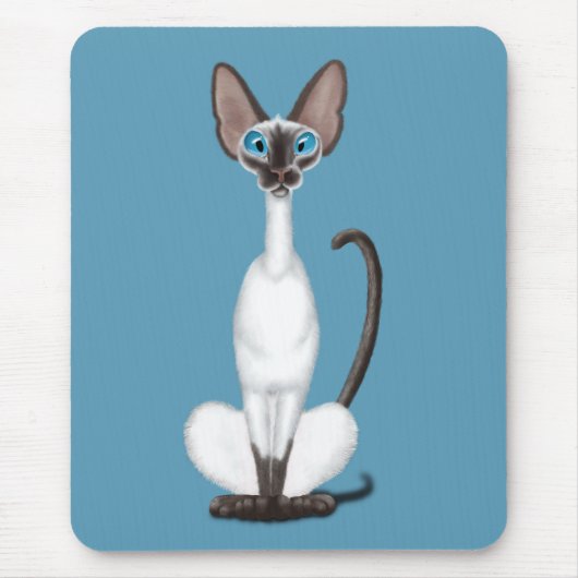 Tapis De Souris Chat de Siamese (Devant)