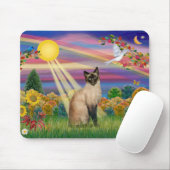 Tapis De Souris Chat de Siamese - Soleil d'automne (Avec souris)