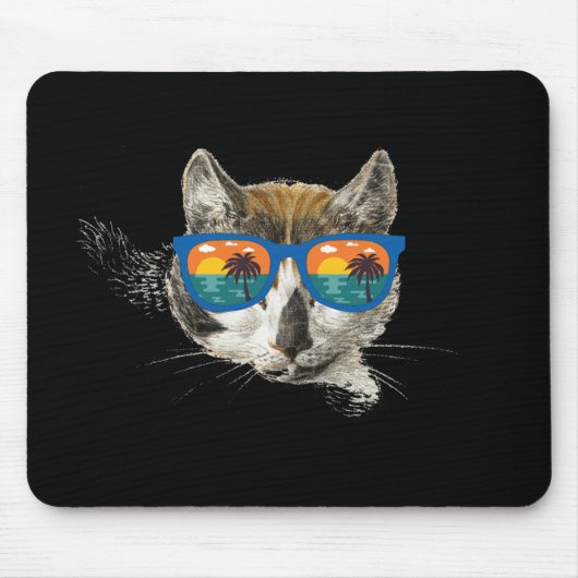 Tapis De Souris Chat d'été Funny Chat (Devant)