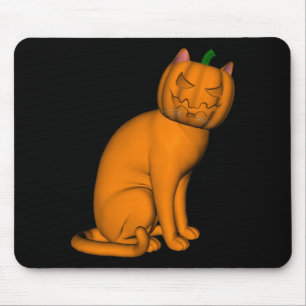 Tapis De Souris Chat d'Halloween bizarre