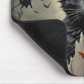 Tapis De Souris Chat d'Halloween noir (Coin)