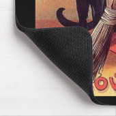 Tapis De Souris Chat d'Halloween noir vintage (Coin)