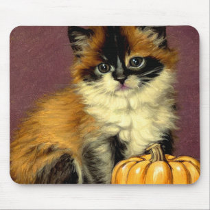 Tapis De Souris Chat d'Halloween Ragdoll vintage