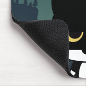 Tapis De Souris Chat d'illustration noir (Coin)