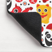 Tapis De Souris Chat, dragon, et panda chanceux de la Chine (Coin)