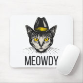 Tapis De Souris Chat Drôle de Miaou (Avec souris)